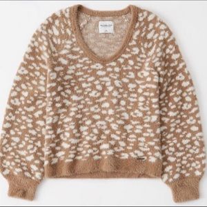 Soft eyelashe leopard AF sweater